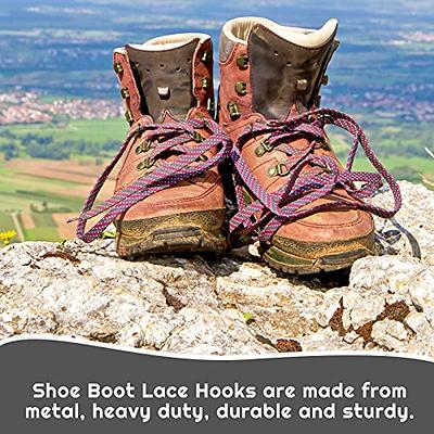 Shoe Lace Hooks Metal Boot Hooks Shoelace Buckles Leather Rivets