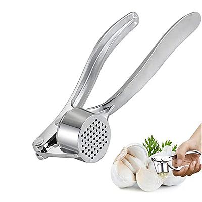 Garlic Press Mincer Ginger Crusher Squeezer Heavy Duty Metal Garlic Presser  Chopper Slicer (Classic)