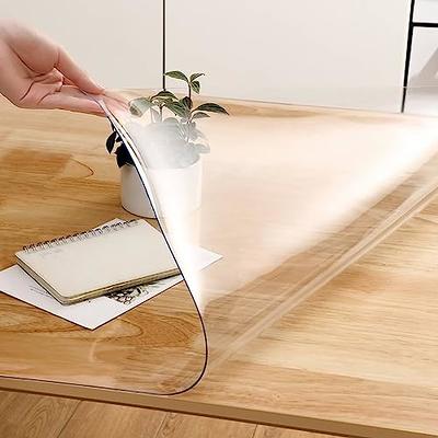 Bobetter 32x72 Inch Clear PVC Table Cover Protector Mat