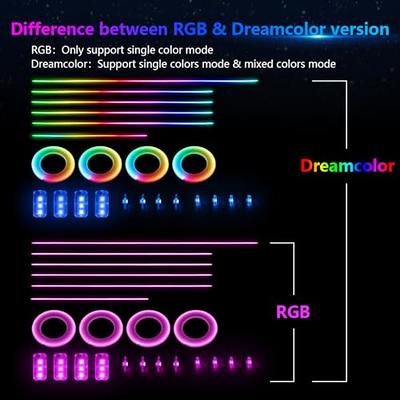 Car RGB Sequential LED Strip Light Ambient Light Dynamic Acrylic Fiber  Hidden