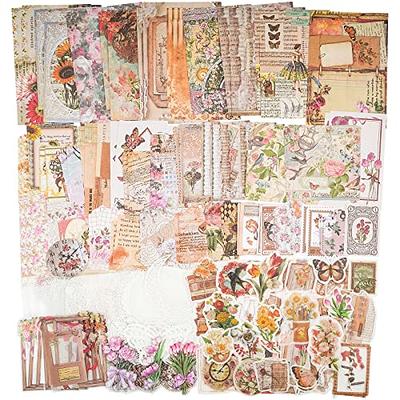 Scrapbook Supplies Pack (200 Pieces) for Art Journaling Bullet Junk Journal  Planners DIY Paper Stickers Craft Kits(Nature) 