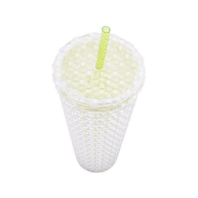 Mainstays 26-Ounce Plastic Tumbler with Straw, Multi Color