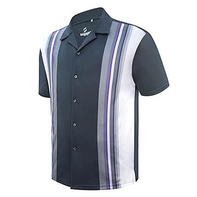 SAVALINO Men's Sublimation Bowling Jersey - Material Wicks Sweat And Dry  Quickly - Size S-5XL