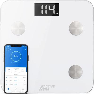 Active Era Digital Body Weight Scale - Ultra Slim High Precision Bathroom  Scale with Tempered Glass, Step