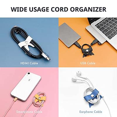 6 Pieces Retractable Cable Management Charging Cord Organizer Phone Cord  Holder Retractable Cable Reels Small Winder Case for USB Cable Headset Cord