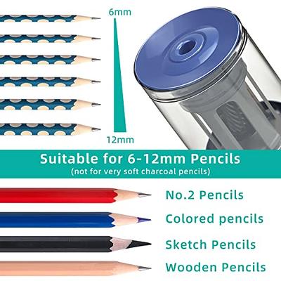 AFMAT Electric Pencil Sharpener for Colored Pencils, Auto Stop, Fast Sharpen in 3S, Large Hole Pencil Sharpener Plug in for 6-12mm No.2/Jumbo