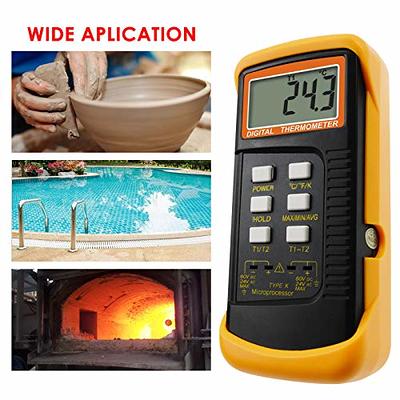 Digital K-Type Thermocouple Thermometer & 6 Stainles Steel Sensor