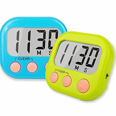 Rechargeable Digital Kitchen Timer for Cooking, Magnetic Timers with  Countdown/up, Kids Timer with 5”LED Display 3 Brightness 4 Volume  Adjustable for