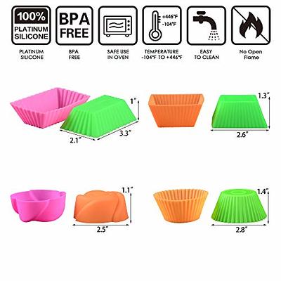 Reusable Silicone Muffin Cups 12Pcs, Non-Sticky, Food Grade Cupcake Making  Cup Mold, DIY Baking Accessories, Kitchen Silicone Muffin Liner Baking