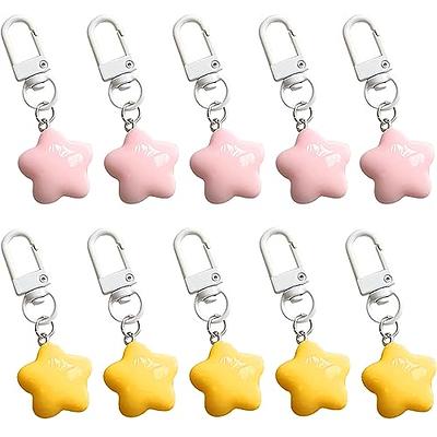 10pcs Chubby Star Key Chains for Car Keys Star Keychain Accessories Cute  Keychains for Women Bag Charm Backpack Charms Key Ring Car Key Chain Small