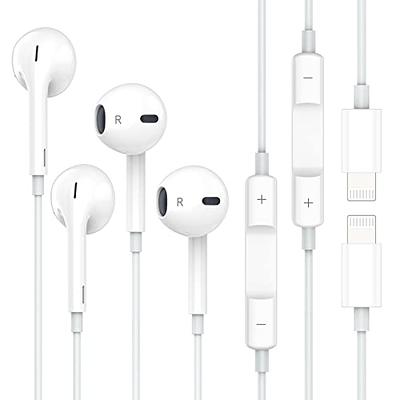 2 Pack with Apple Earbuds 3.5mm Wired Earbuds/Headphones/Earphones Built-in  Microphone & Volume Control【with Apple MFi Certified】 Compatible with