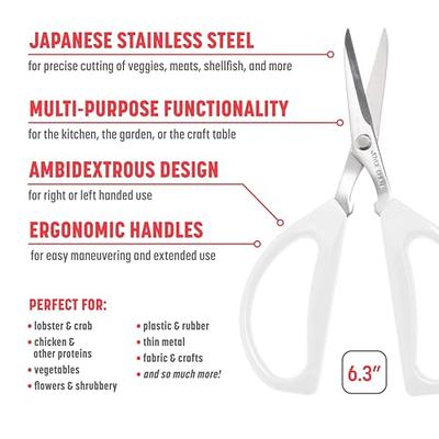 Joyce Chen Original Unlimited Kitchen Scissors with White Handles - Yahoo  Shopping