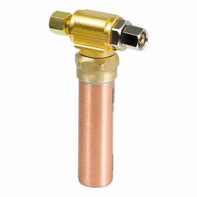 Ice Maker Water Line Brass Compression Tube Fitting, 1/4” OD x 1/4” OD (2)