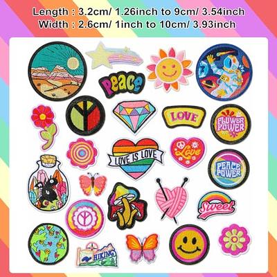 Cute Small Flower Patches Iron On Applique Bags Decals Dress Clothes Patches  Decorative Embroidery Stickers Iron On Patches Sewing Patch Applique 8 