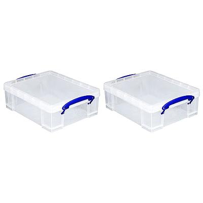 Really Useful Box Plastic Storage Container 8.1 Liters 14 x 11 x 5 Clear -  Office Depot