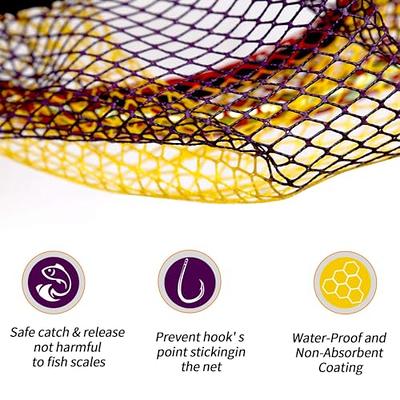 YVLEEN Floating Fishing Net - Folding Fishing Landing Net with Rubber  Coating Mesh for Easy Fish Catch and Release, Fishing Net for Freshwater  and Saltwater - Yahoo Shopping