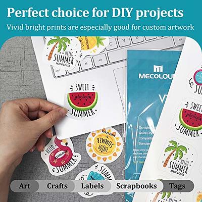 MECOLOUR Premium Printable Vinyl Sticker Paper for Cricut Glossy