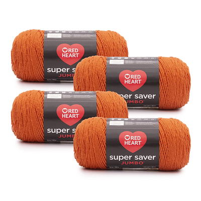 Red Heart Super Saver #4 Medium Acrylic Yarn, Carrot 7oz/198g, 364 Yards (9 Pack)