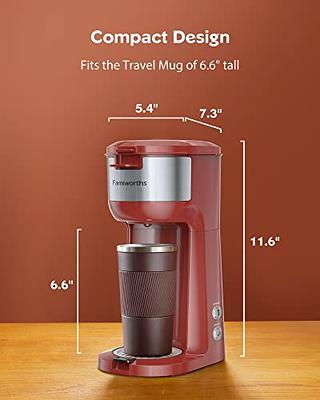 Famiworths Single Serve Coffee Maker For K Cup And Ground Coffee