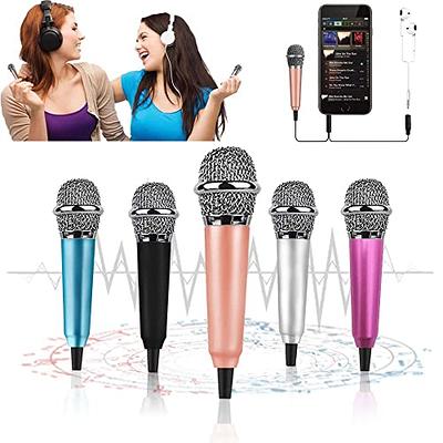 Mini Microphone,Portable Vocal Tiny Microphone, Asmr Microphone,Phone  Microphone, Mini Karaoke Microphone for Voice Recording Chatting and  Singing On