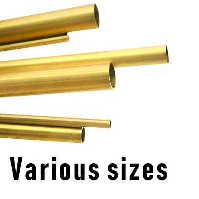 Brass Round Tube 300mm Length 6mm OD 0.5mm Wall Thickness Seamless