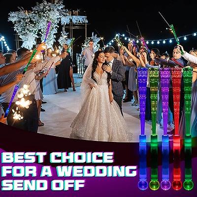 Glowstick Wedding Exit Ideas 8 Inch Glow in the Dark Light Up Sticks Glow  Neon Party Decorations Favors with Connectors