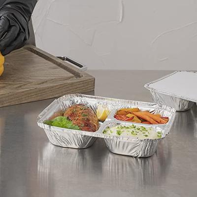 Restaurantware 5 Ounce Disposable Bakery Containers, 100 Rectangle Cake Containers - with Lids, Package Appetizers or Snacks, Clear Plastic Dessert