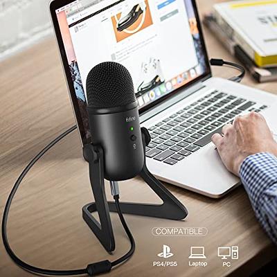 FIFINE USB Desktop PC Microphone with Pop Filter, Cardioid Condenser Mic  for Recording, Streaming, Gaming, Podcasting