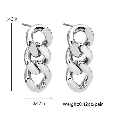 Amazon.com: 1 Pair earring chains paperclip chain earrings dangle earrings  for women paper clip earrings paperclip earrings womens drop earrings  statement earrings Miss chain link Metal simple : Clothing, Shoes & Jewelry