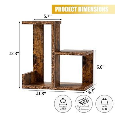 Mini Desktop Bookshelf Freestand Bookcase Home Office Desk Shelf