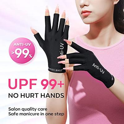 Modelones UPF99+ U V Glove for Nails and Gel Nail Manicure Kit With u v  Light 48w Led