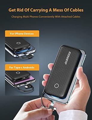  Charmast Portable Charger with Built-in Cables and AC Wall  Plug, 10000mAh Compact Slim Power Bank, External Battery Pack, Travel  Essentials Compatible with iPhone, Samsung, iPad, All Cellphones : Cell  Phones 