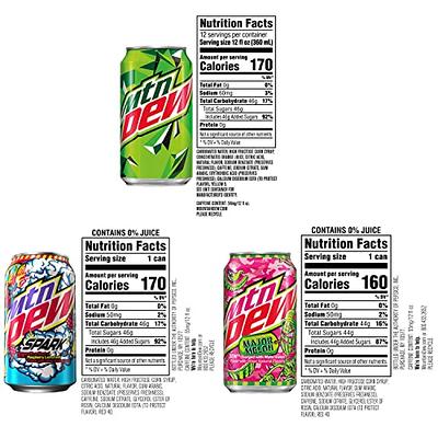 Mountain Dew 3 Flavor Major Melon Variety Pack (Major Melon, Spark