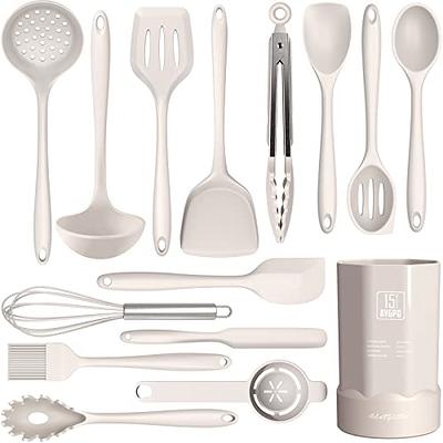 Umite Chef Kitchen Utensils Set, 15 pcs Silicone Cooking Kitchen Utensils  Set, Heat Resistant Non-stick BPA-Free Silicone Stainless Steel Handle  Turner Spatula Spoon Tongs Whisk Cookware - Colorful 