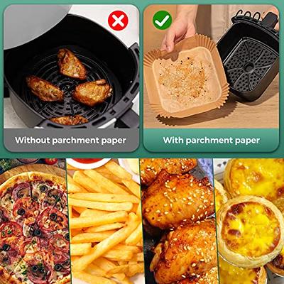 Air Fryer Paper Liners,125Pcs Parchment Paper, Air Fryer Disposable Paper  Liner for Microwave, Non-Stick Air Fryer Liners Square Free of Bleach (8IN)  - Yahoo Shopping