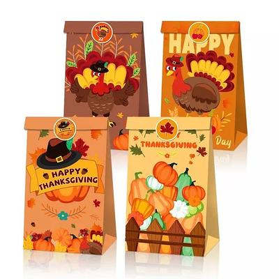 Happy Thanksgiving 2 Wreath Cookie Tag, Fall Pumpkin Wreath Round Fall  Autumn Cookie Bag Tag Thanksgiving Cookie Label Tag Cookie Packaging