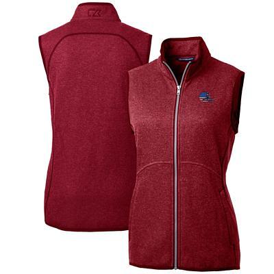 Louisville Cardinals Cutter & Buck Mainsail Sweater-Knit Mens Big and Tall  Full Zip Vest - Cutter & Buck