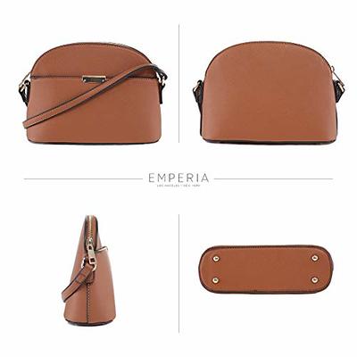 Emperia Ava Small Cute Saffiano Faux Leather Dome Crossbody Bags Shoulder  Bag Purse Handbags for Women Cognac - Yahoo Shopping