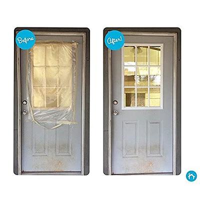 ODL Exterior Front Door Glass Replacement – Home Improvement - Entry Door  Inserts Glass Kit with Low-E Double Pane Tempered Clear Glass - 4 Light  Grid - 24 x 38 