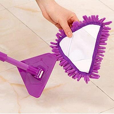 Telescopic Mini Microfiber Mop, Rotatable Triangle Lazy Cleaning