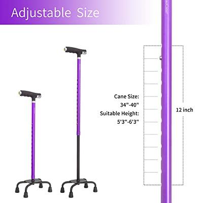 BeneCane Walking Cane Adjustable Cane Flexible Walking Cane with LED Light  Lightweight Sturdy Portable Walking Stick - Balancing Mobility Aid for Men