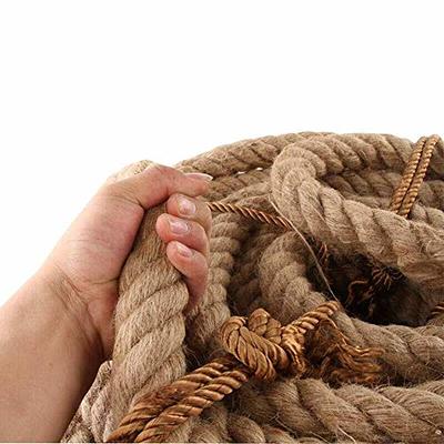  Rope 1 Inch 50 Feet Jute Rope, Heavy Duty Jute Rope,Natural  Hemp Rope, Twisted Hemp Rope for Crafts, Gardening, Bundling, Climbing,  Hammock, Nautical, Tug of War, Railings, Home Decorating : Tools
