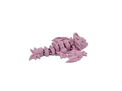 3D Printed Articulated Flexi Void Sea Dragon Fidget Toy (Small, Black)