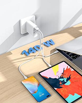  140W Mac Book Pro Charger,USB-C Power Adapter,Replacement for  Mac Book Pro 16,15,14,13 inch,2021-2023 M1 M2 Mac Book Air, iPad Pro, USB C  Laptop Power Adapter(Include 6.6ft 5A Cable USB c to