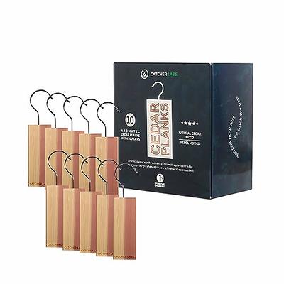 Catcher Labs Cedar Planks for Moth Repellent | Cedar Blocks for Clothes  Storage | Better Than Moth Balls for Closet | Cedar Hangers Clothes Moths