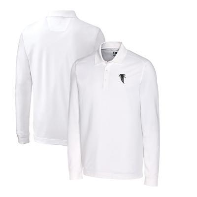 Men's Cutter & Buck Black Philadelphia Eagles Advantage Tri-Blend Pique Long Sleeve Polo Size: Small