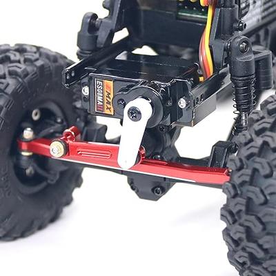 RampCrab RC Steering Servo with Servo Mount Bracket and Servo Arm for RC  Car Boat Model Parts Axial SCX24 Upgrade Parts (black)