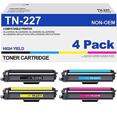 MCYCOLOR TN223 High Yield Toner Cartridge Compatible for Brother TN-227 223  MFC-L3750CDW MFC-L3770CDW HL-L3290CDW HL-L3210CW HL-L3230CDW MFC-L3710CW  Printer (4 Pack),1 Black,1 Cyan,1 Megenta,1 Yellow - Yahoo Shopping