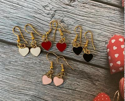 Happy Galentines Card Gold Heart Red Pink Black With Enamel Valentines  Charms Wht - Yahoo Shopping