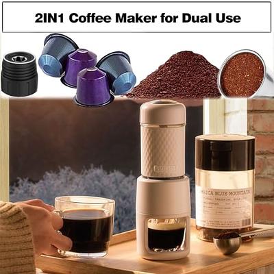 MIXPRESSO Portable 2-In-1 Single Cup Coffee Maker & 14oz Travel